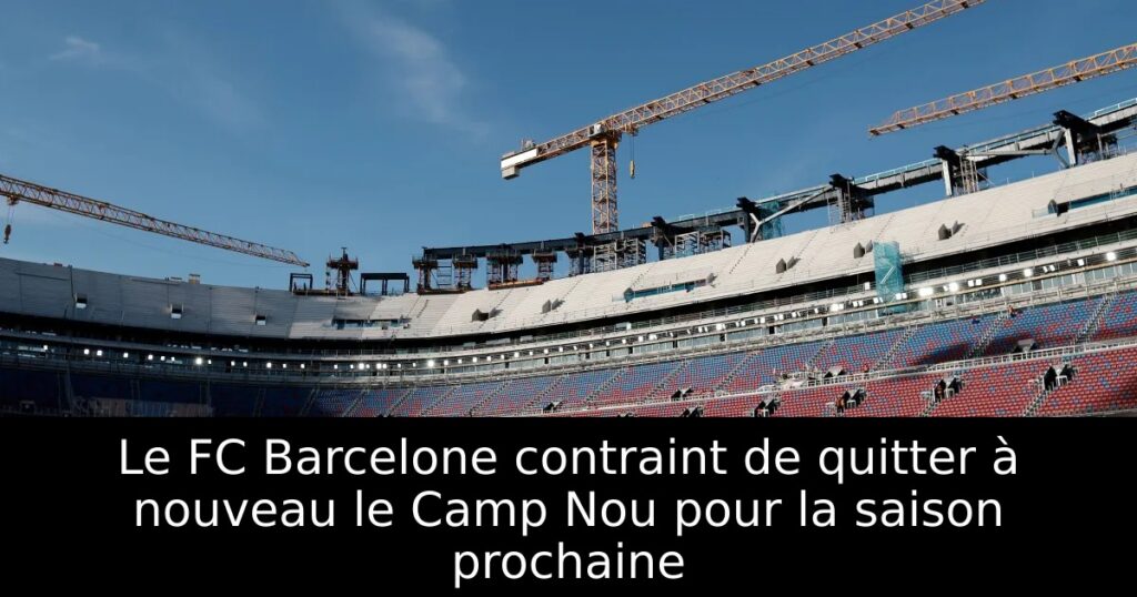 Le FC Barcelone contraint de quitter à nouveau le Camp Nou pour la saison prochaine