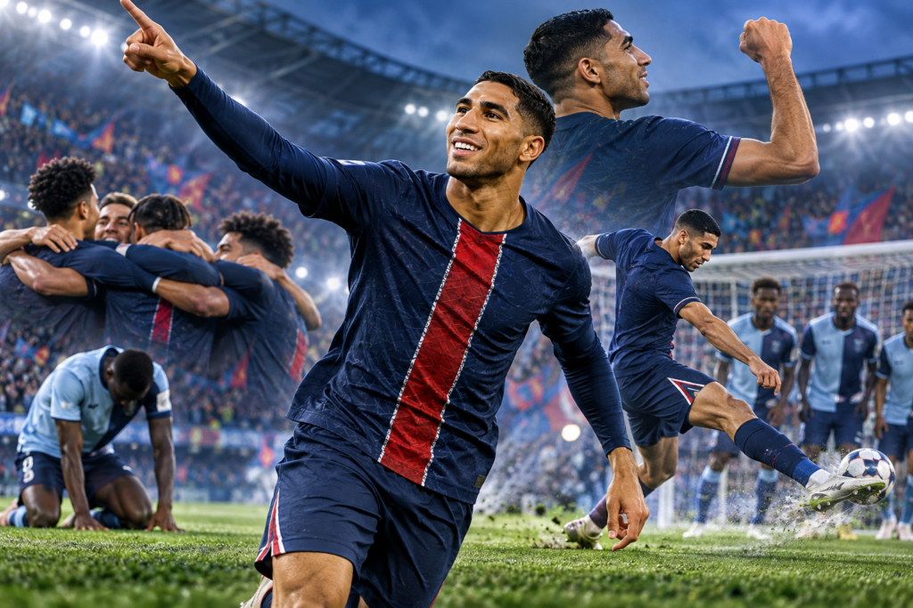 Le Havre-PSG (1-5) : Hakimi signe un triplé exceptionnel et porte Paris vers une large victoire