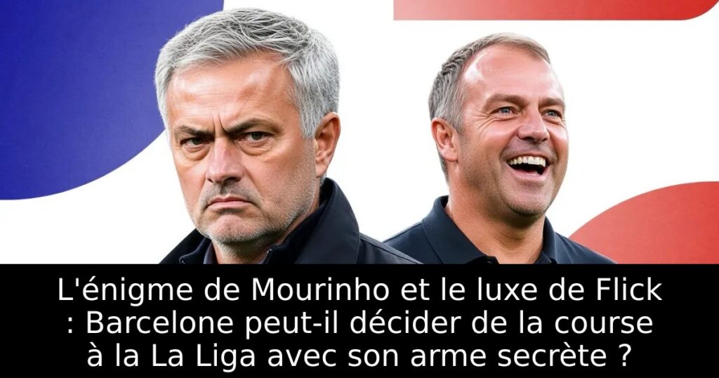 L&rsquo;énigme de Mourinho et le luxe de Flick : Barcelone peut-il décider de la course à la La Liga avec son arme secrète ?