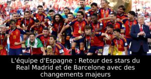 L&rsquo;équipe d&rsquo;Espagne : Retour des stars du Real Madrid et de Barcelone avec des changements majeurs