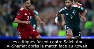 Les critiques fusent contre Saleh Abu Al-Shamat après le match face au Koweït