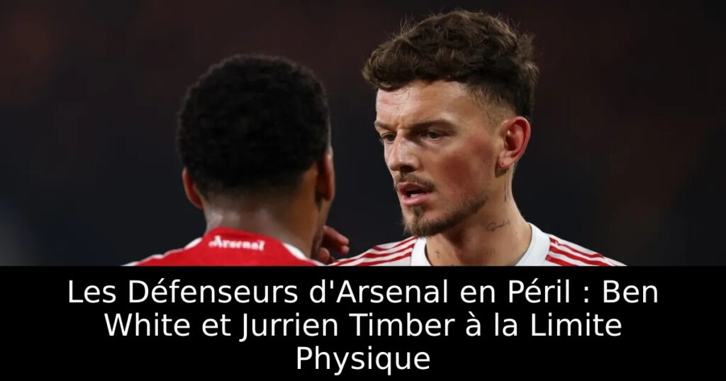 Les Défenseurs d&rsquo;Arsenal en Péril : Ben White et Jurrien Timber à la Limite Physique