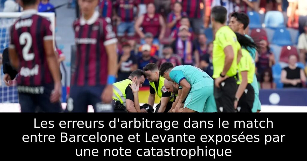 Les erreurs d&rsquo;arbitrage dans le match entre Barcelone et Levante exposées par une note catastrophique
