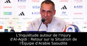 L&rsquo;Inquiétude autour de l&rsquo;Injury d&rsquo;Al-Aqidi : Retour sur la Situation de l&rsquo;Équipe d&rsquo;Arabie Saoudite