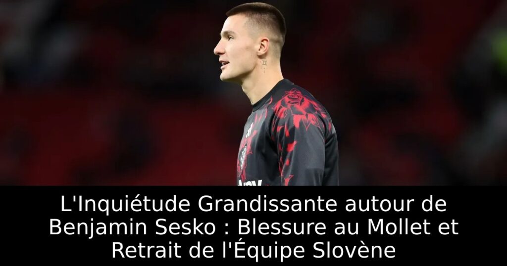 L&rsquo;Inquiétude Grandissante autour de Benjamin Sesko : Blessure au Mollet et Retrait de l&rsquo;Équipe Slovène