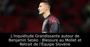 L&rsquo;Inquiétude Grandissante autour de Benjamin Sesko : Blessure au Mollet et Retrait de l&rsquo;Équipe Slovène