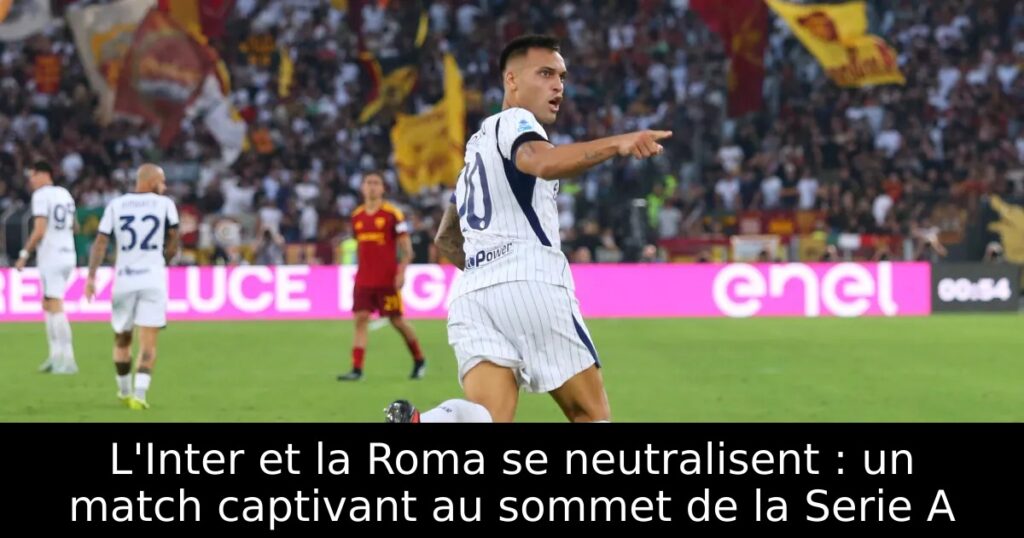 L&rsquo;Inter et la Roma se neutralisent : un match captivant au sommet de la Serie A