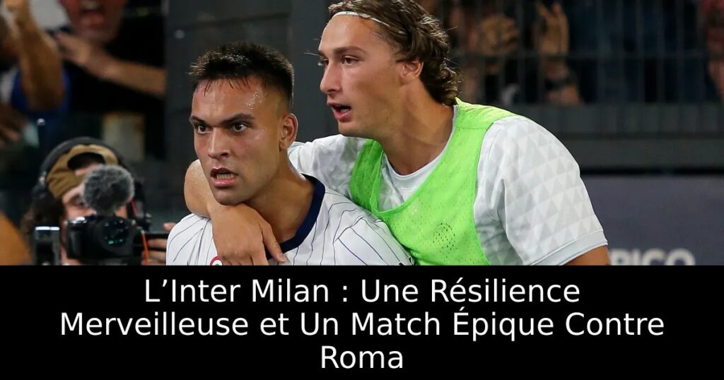 L’Inter Milan : Une Résilience Merveilleuse et Un Match Épique Contre Roma