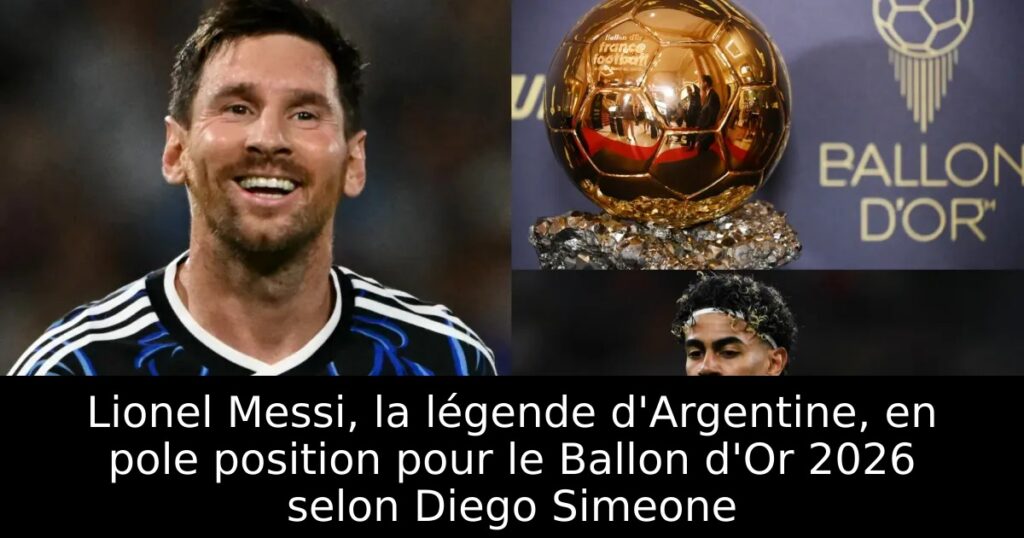 Lionel Messi, la légende d&rsquo;Argentine, en pole position pour le Ballon d&rsquo;Or 2026 selon Diego Simeone