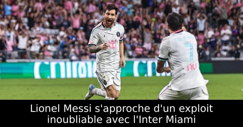 Lionel Messi s&rsquo;approche d&rsquo;un exploit inoubliable avec l&rsquo;Inter Miami