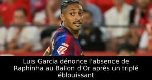 Luis Garcia dénonce l&rsquo;absence de Raphinha au Ballon d&rsquo;Or après un triplé éblouissant