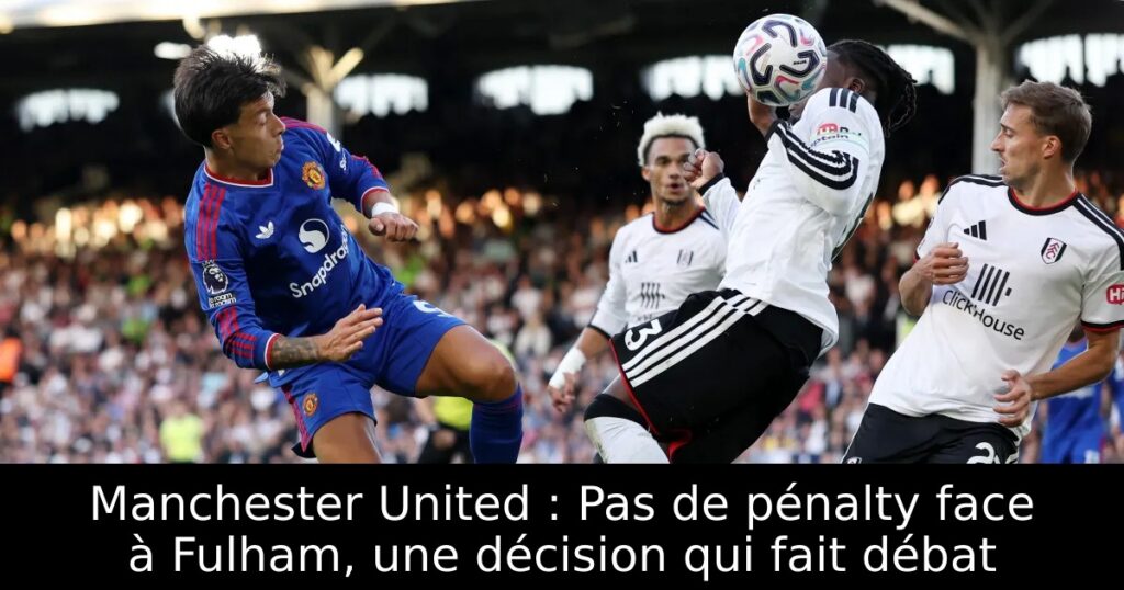Manchester United : Pas de pénalty face à Fulham, une décision qui fait débat