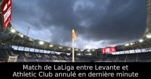Match de LaLiga entre Levante et Athletic Club annulé en dernière minute
