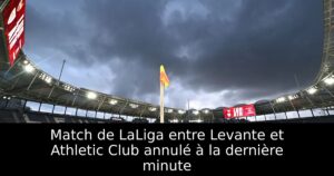 Match de LaLiga entre Levante et Athletic Club annulé à la dernière minute