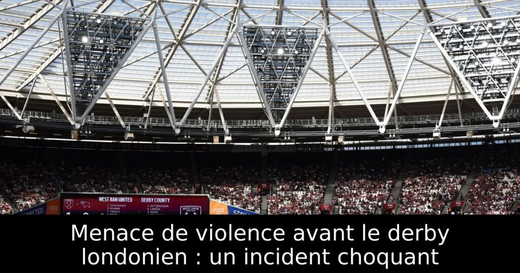 Menace de violence avant le derby londonien : un incident choquant