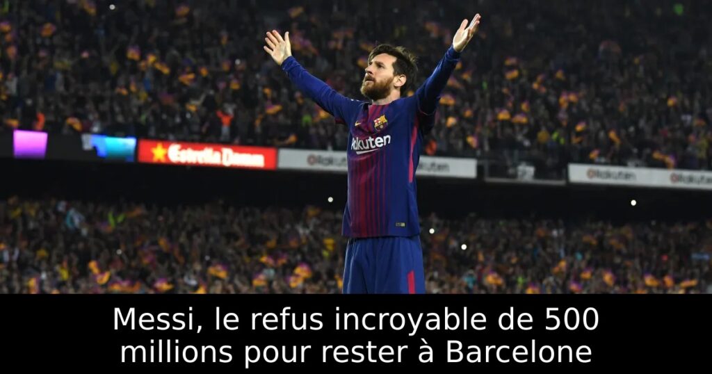 Messi, le refus incroyable de 500 millions pour rester à Barcelone