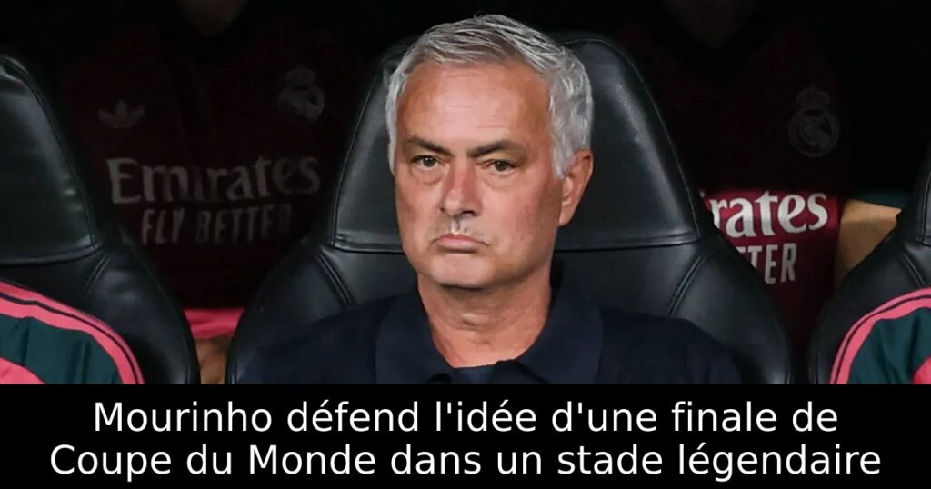Mourinho défend l&rsquo;idée d&rsquo;une finale de Coupe du Monde dans un stade légendaire