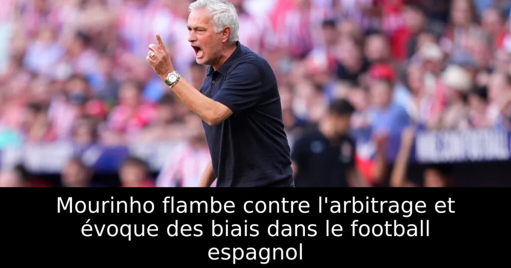 Mourinho flambe contre l&rsquo;arbitrage et évoque des biais dans le football espagnol