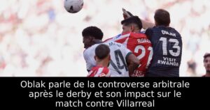 Oblak parle de la controverse arbitrale après le derby et son impact sur le match contre Villarreal