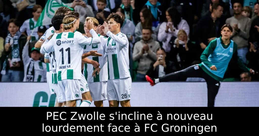 PEC Zwolle s&rsquo;incline à nouveau lourdement face à FC Groningen