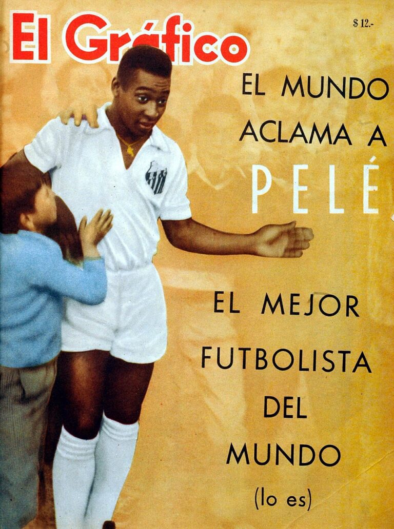 Pelé sous le maillot de Santos : archive El Gráfico