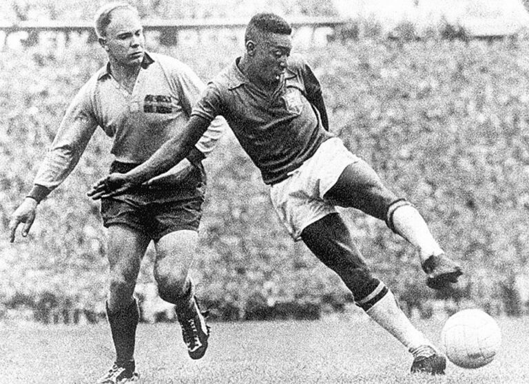 Pelé face à la Suède en 1958