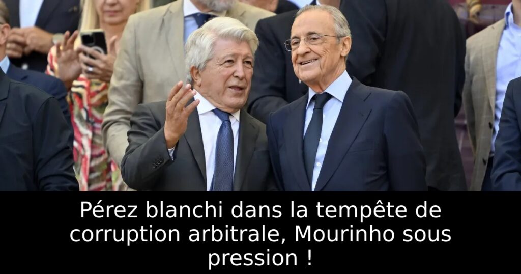 Pérez blanchi dans la tempête de corruption arbitrale, Mourinho sous pression !