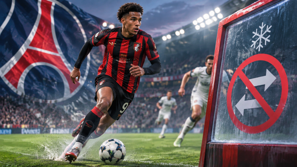 PSG entre dans la course pour Eli Junior Kroupi, Bournemouth ferme la porte à un départ cet hiver