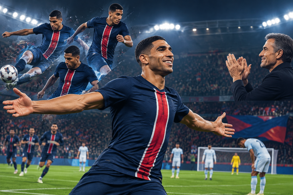 PSG : Hakimi refuse de parler du plus grand match de sa carrière malgré son triplé contre Le Havre