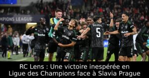 RC Lens : Une victoire inespérée en Ligue des Champions face à Slavia Prague