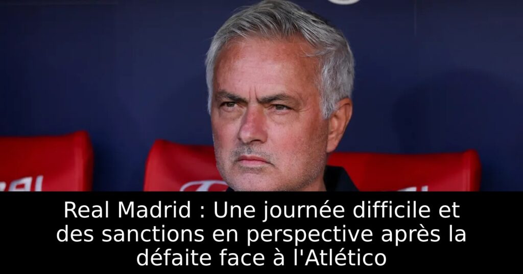 Real Madrid : Une journée difficile et des sanctions en perspective après la défaite face à l&rsquo;Atlético