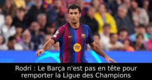 Rodri : Le Barça n&rsquo;est pas en tête pour remporter la Ligue des Champions