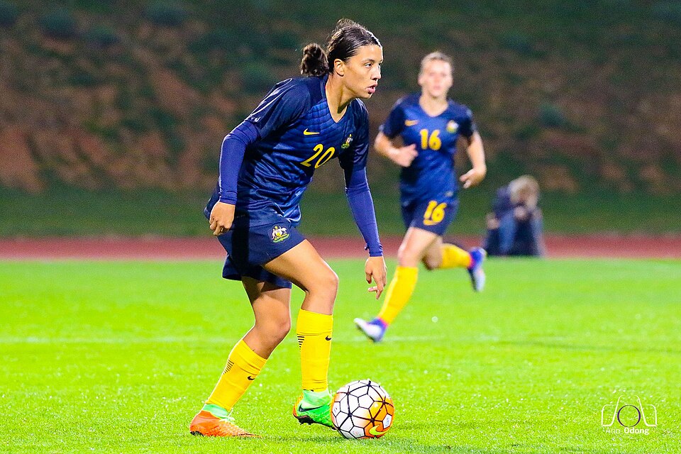 Sam Kerr avec les Matildas à l’Algarve en 2017