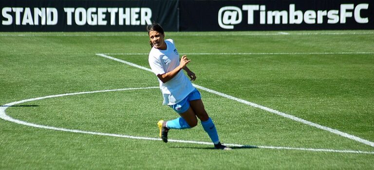 Sam Kerr en action dans le championnat américain