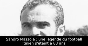 Sandro Mazzola : une légende du football italien s&rsquo;éteint à 83 ans