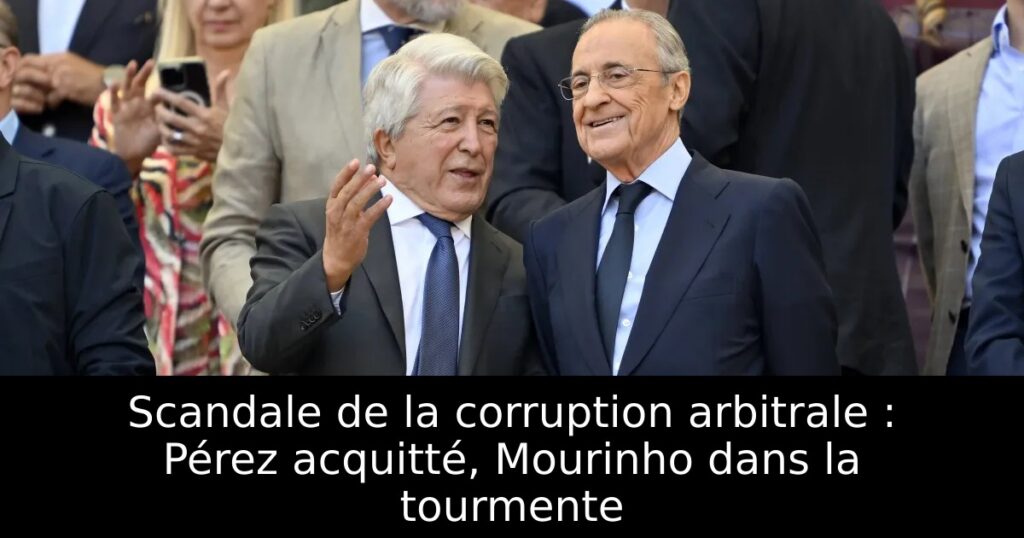 Scandale de la corruption arbitrale : Pérez acquitté, Mourinho dans la tourmente