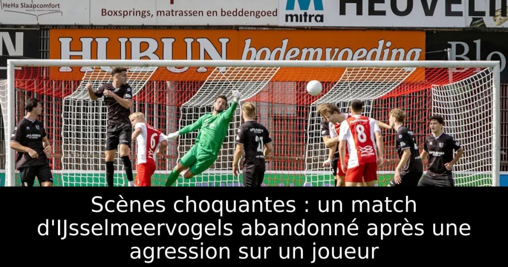 Scènes choquantes : un match d&rsquo;IJsselmeervogels abandonné après une agression sur un joueur