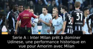 Serie A : Inter Milan prêt à dominer Udinese, une performance historique en vue pour Amorim avec Milan