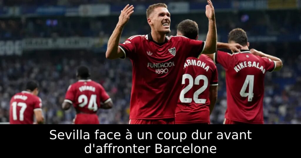 Sevilla face à un coup dur avant d&rsquo;affronter Barcelone