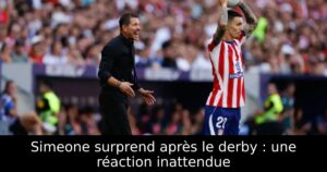Simeone surprend après le derby : une réaction inattendue