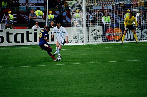 Thierry Henry et John O’Shea en finale de la Ligue des champions 2009