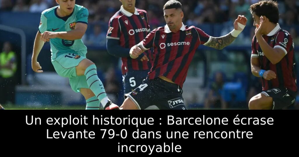 Un exploit historique : Barcelone écrase Levante 79-0 dans une rencontre incroyable