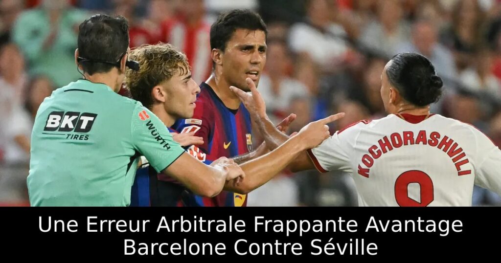 Une Erreur Arbitrale Frappante Avantage Barcelone Contre Séville