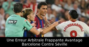 Une Erreur Arbitrale Frappante Avantage Barcelone Contre Séville