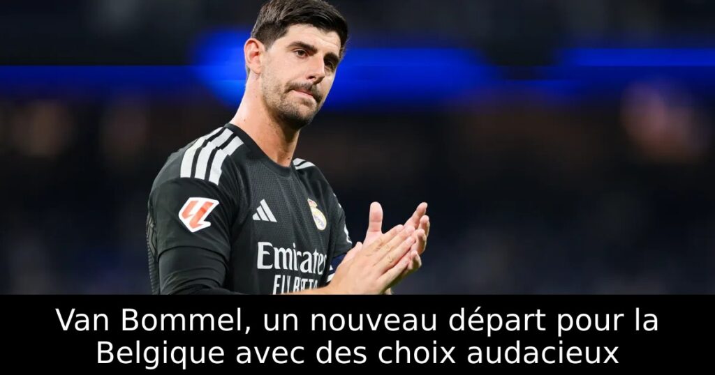Van Bommel, un nouveau départ pour la Belgique avec des choix audacieux