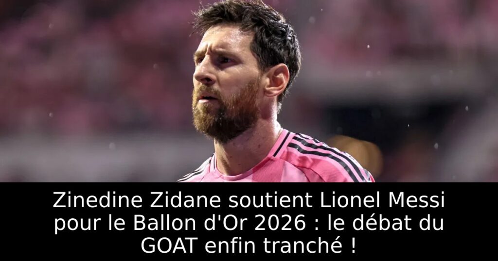 Zinedine Zidane soutient Lionel Messi pour le Ballon d&rsquo;Or 2026 : le débat du GOAT enfin tranché !